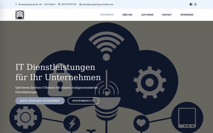 Screenshot of it-systemhaus-frankfurt.de
