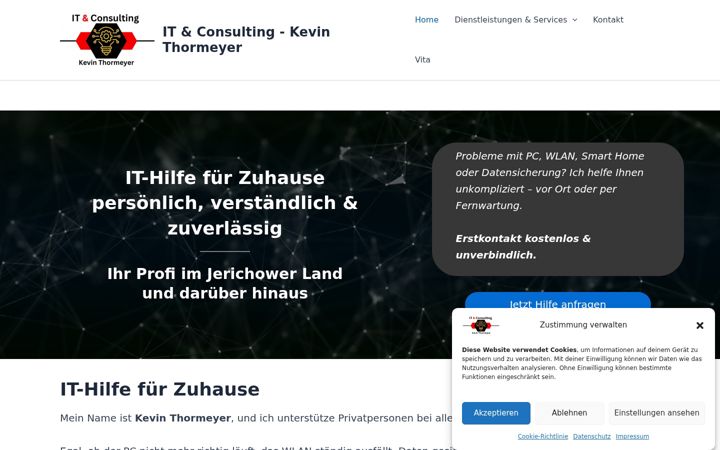 Screenshot of it-thormeyer.de