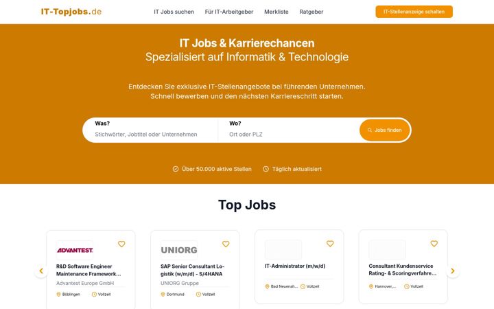 Screenshot of it-topjobs.de
