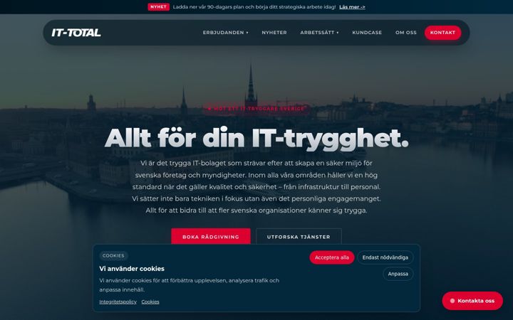 Screenshot stránky it-total.se