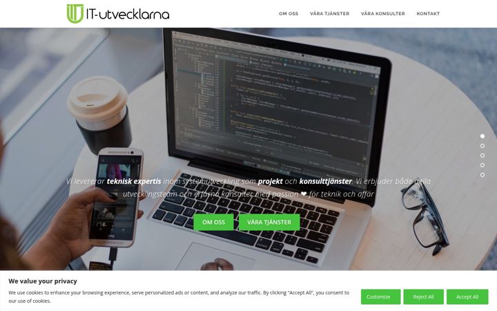 Screenshot of it-utvecklarna.se