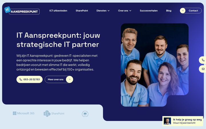 Screenshot of itaanspreekpunt.nl
