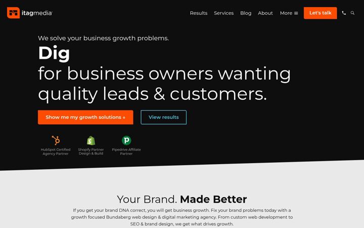 Screenshot of itagmedia.com.au