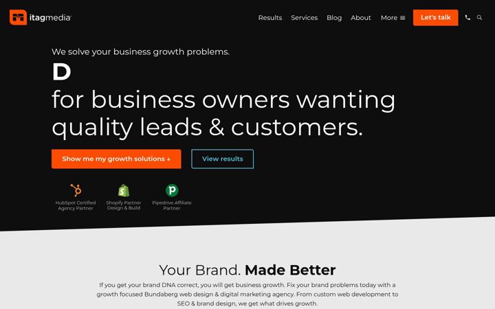 Screenshot of itagmedia.com