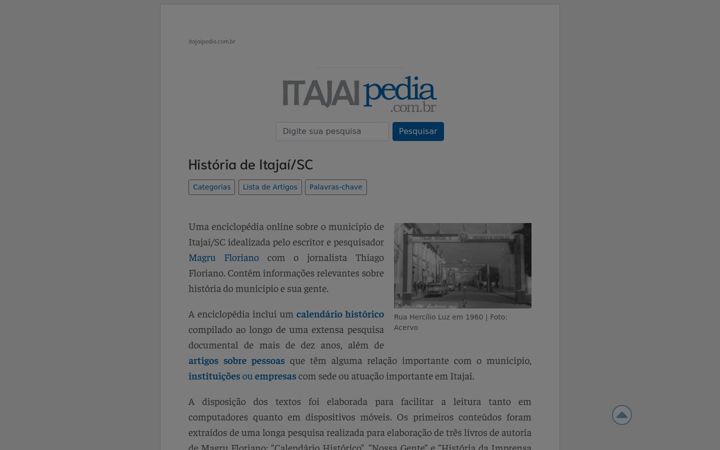 Screenshot of itajaipedia.com.br