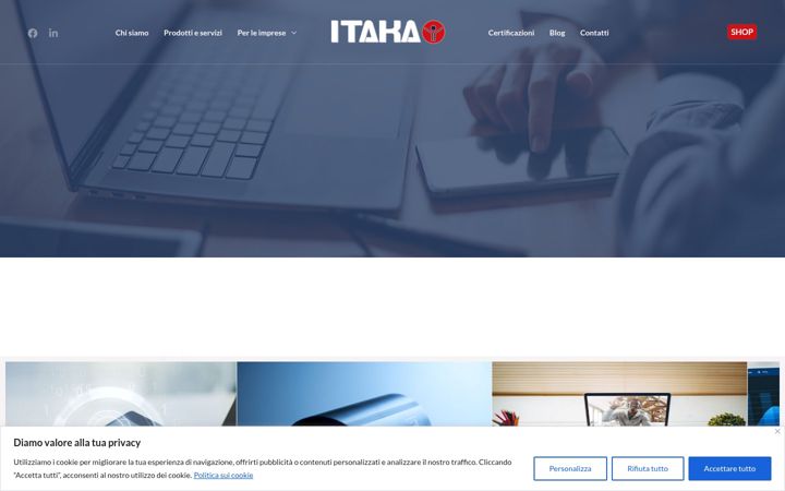 Screenshot of itakasrl.it