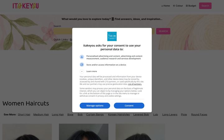 Screenshot of itakeyou.co.uk