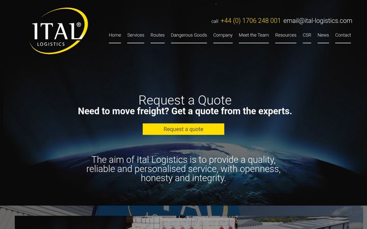 Screenshot of ital-logistics.co.uk