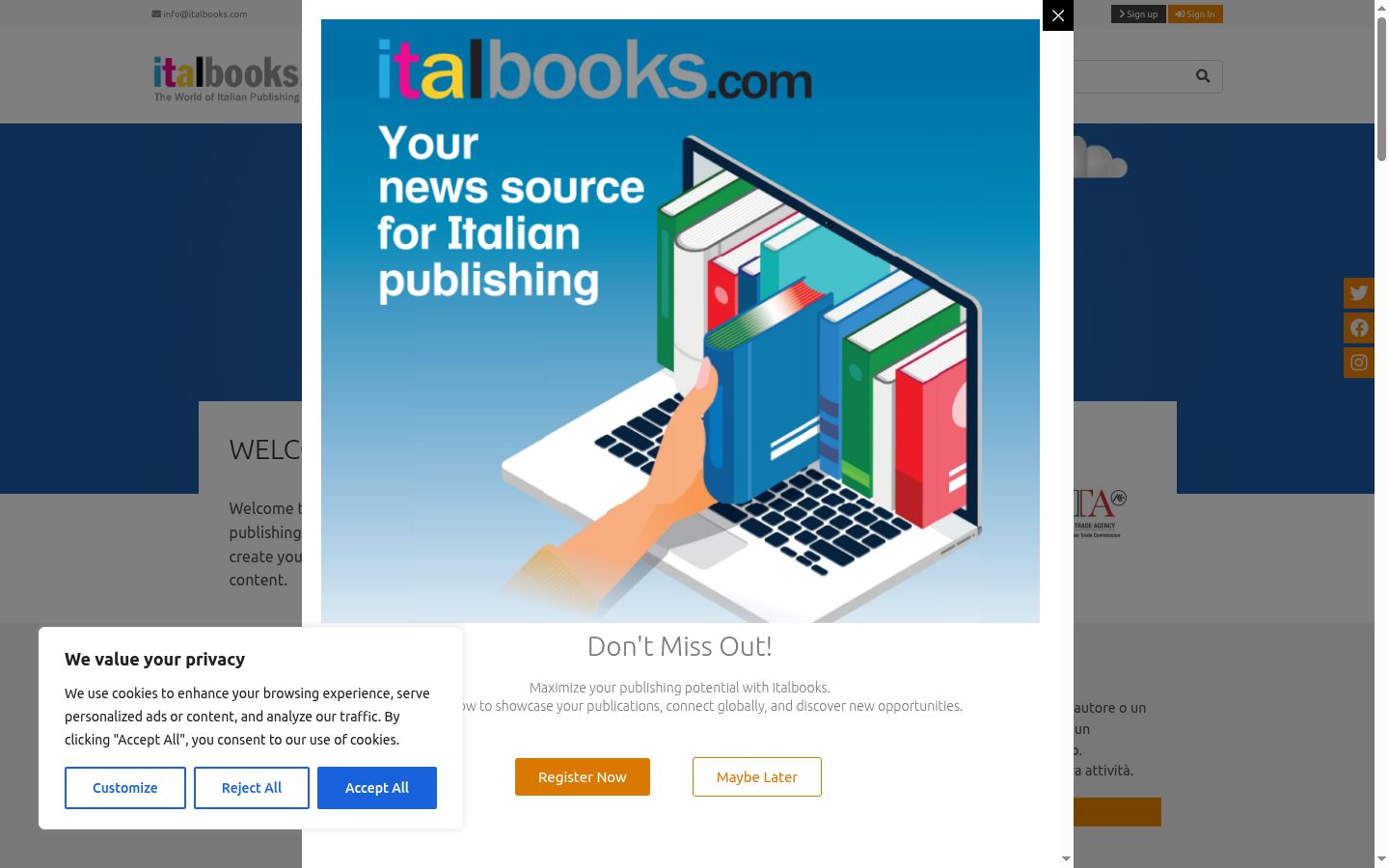 Screenshot tal-banner tal-kunsens muri qabel kwalunkwe interazzjoni