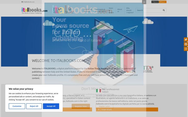 Screenshot of italbooks.com