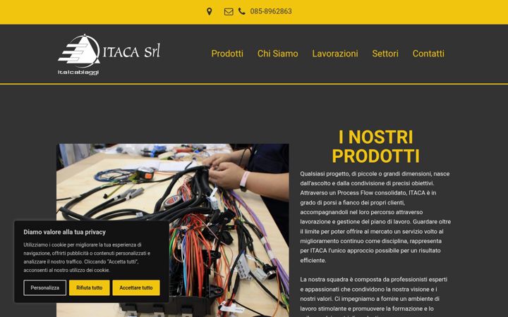 Screenshot of italcablaggi.it