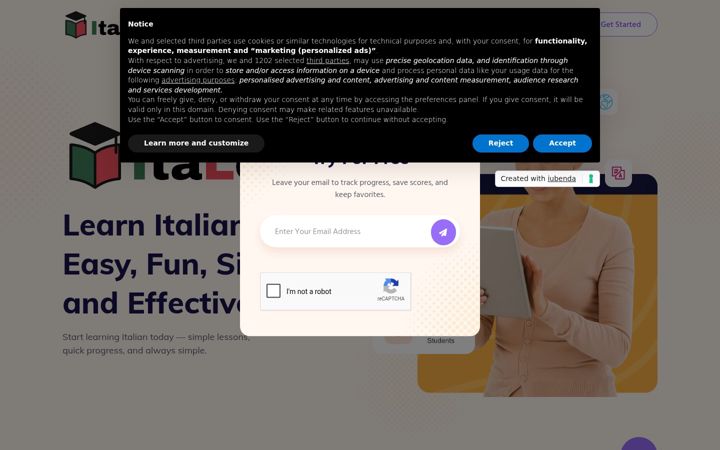 Screenshot of italearn.org