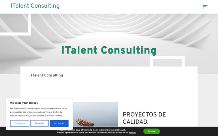Screenshot of italent-consulting.com