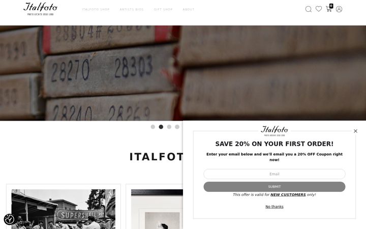 Screenshot of italfotoarchive.com