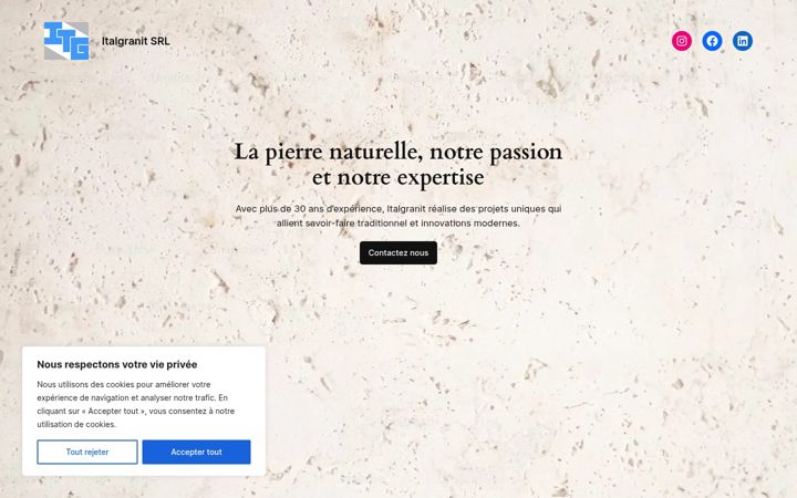 Screenshot of italgranit.be