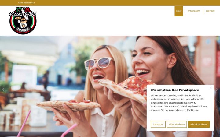 Screenshot of italia-pizzaservice-da-mario.de