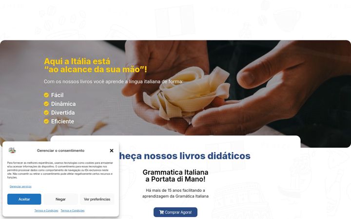 Screenshot of italiaaportatadimano.com.br