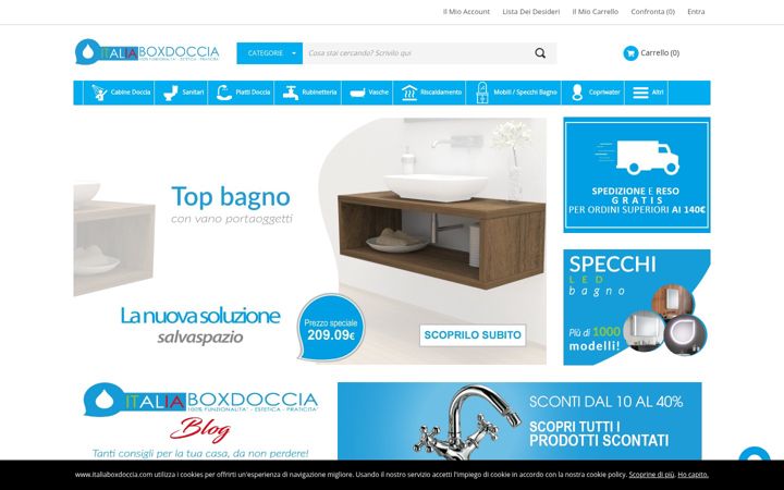 Screenshot of italiaboxdoccia.com