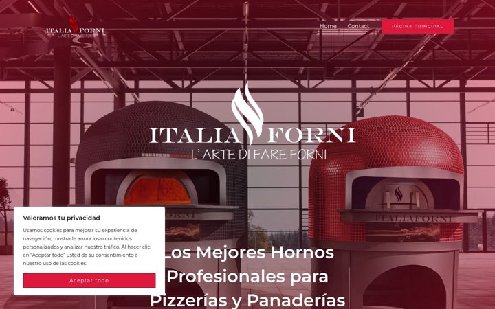 Screenshot of italiafornihornos.com