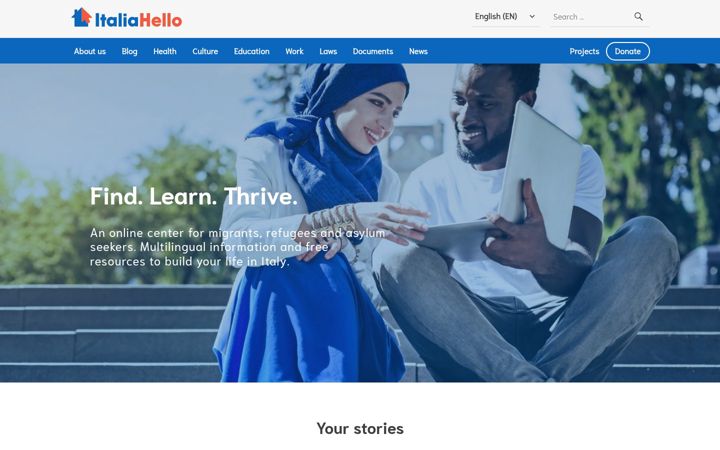 Skärmbild av italiahello.it