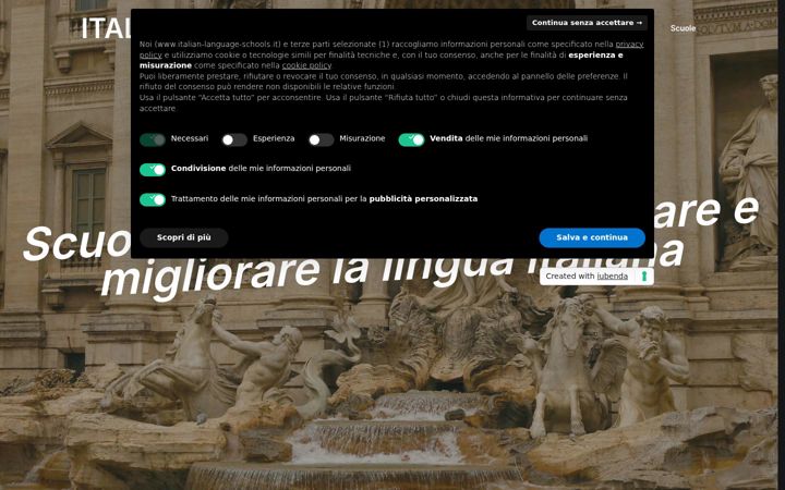 Screenshot of italian-language-schools.it