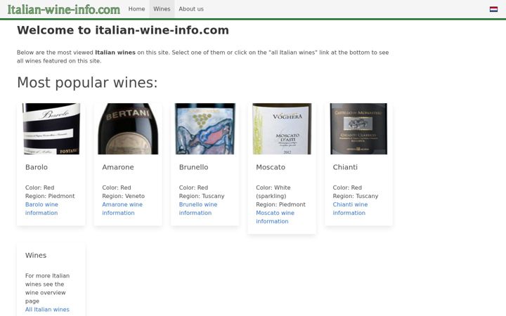 Screenshot of italian-wine-info.com