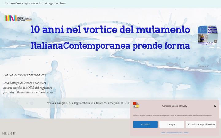 Screenshot of italianacontemporanea.com