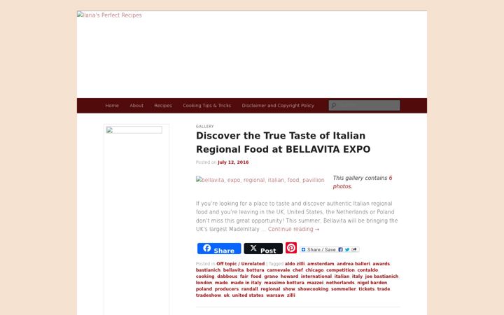 Screenshot of italianauthenticrecipes.com