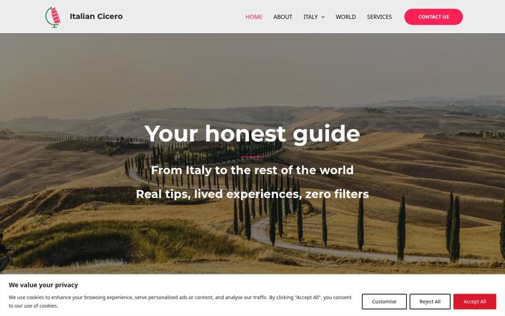 Screenshot of italiancicero.com