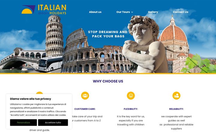 Screenshot of italiandreamholidays.it