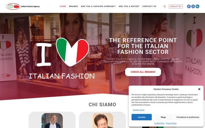 Screenshot of italianfashionagency.it