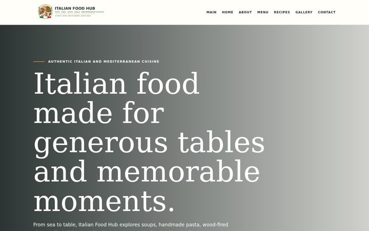 Screenshot of italianfoodhub.com