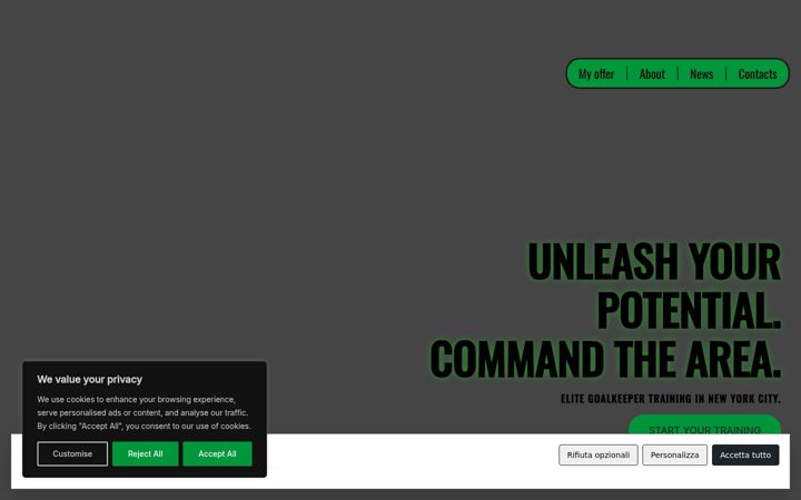 Screenshot of italiangoalkeeping.com