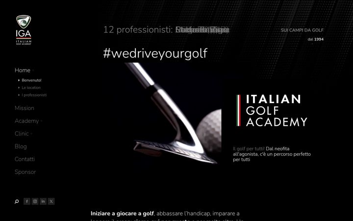 Screenshot of italiangolfacademy.com