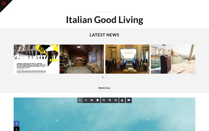 Screenshot of italiangoodliving.com