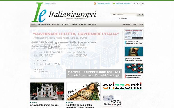 Screenshot of italianieuropei.it