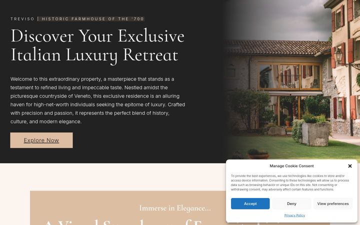 Screenshot of italianluxuryretreat.it