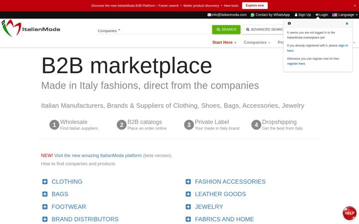 Screenshot of italianmoda.com