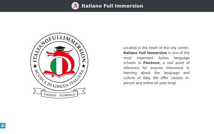Screenshot of italianofullimmersion.com