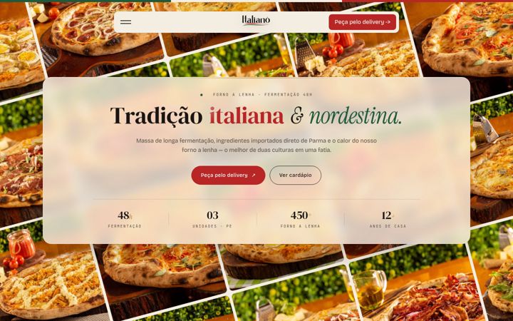 Screenshot of italianopizza.com.br