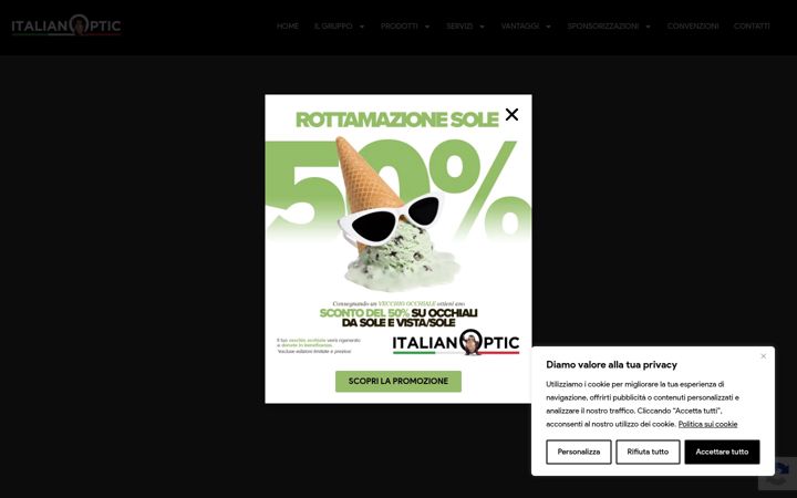 Screenshot of italianoptic.it