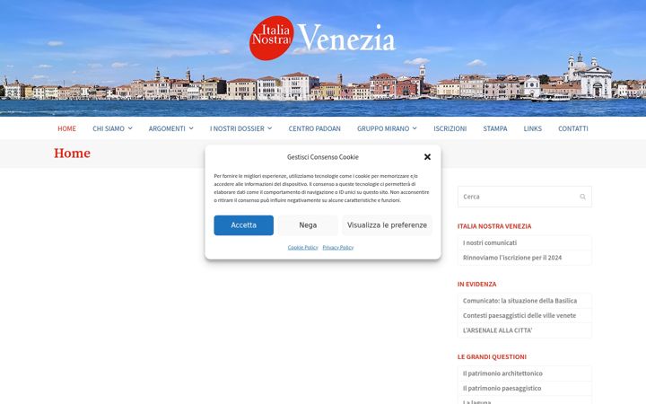 Screenshot of italianostravenezia.org