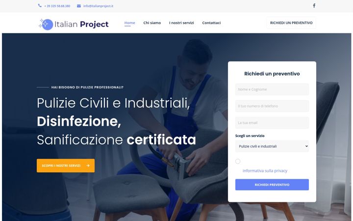 Screenshot of italianproject.it