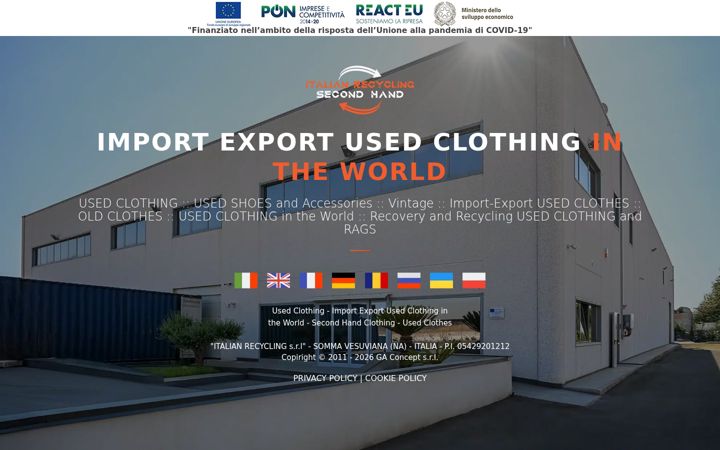 Screenshot of italianrecycling.com