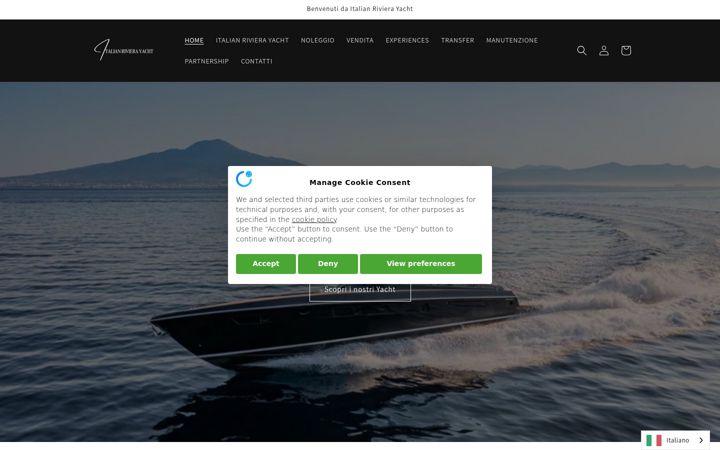 Screenshot of italianrivierayacht.com
