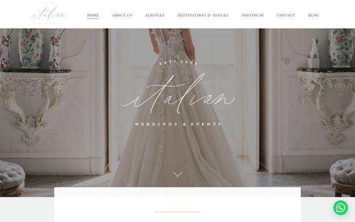 Screenshot van italianweddingsandevents.com