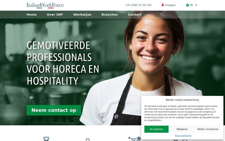 Screenshot of italianworkforce.com