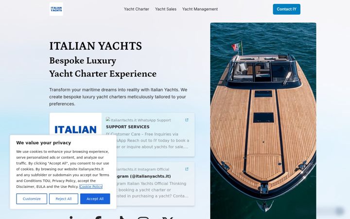 Screenshot of italianyachts.it