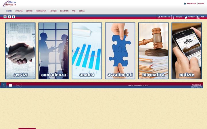 Screenshot of italiappalti.com