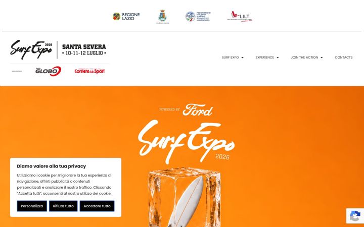 Screenshot of italiasurfexpo.it